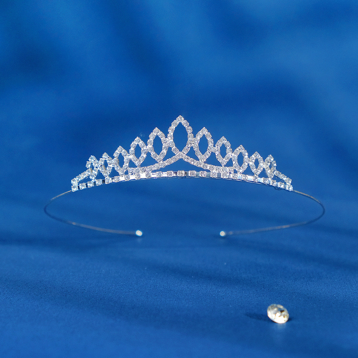 Cubic Zirconia Crystal Tiara Headband Bridal Wedding Hairband Crown