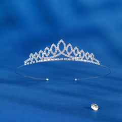 Cubic Zirconia Crystal Tiara Headband Bridal Wedding Hairband Crown
