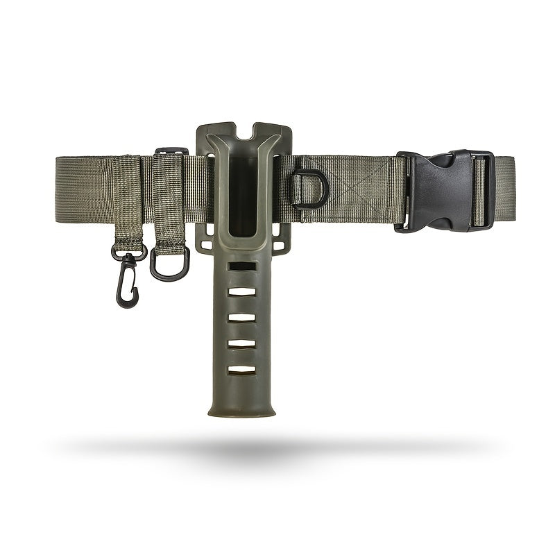Adjustable Fishing Rod Holder Belt with Pole Inserter