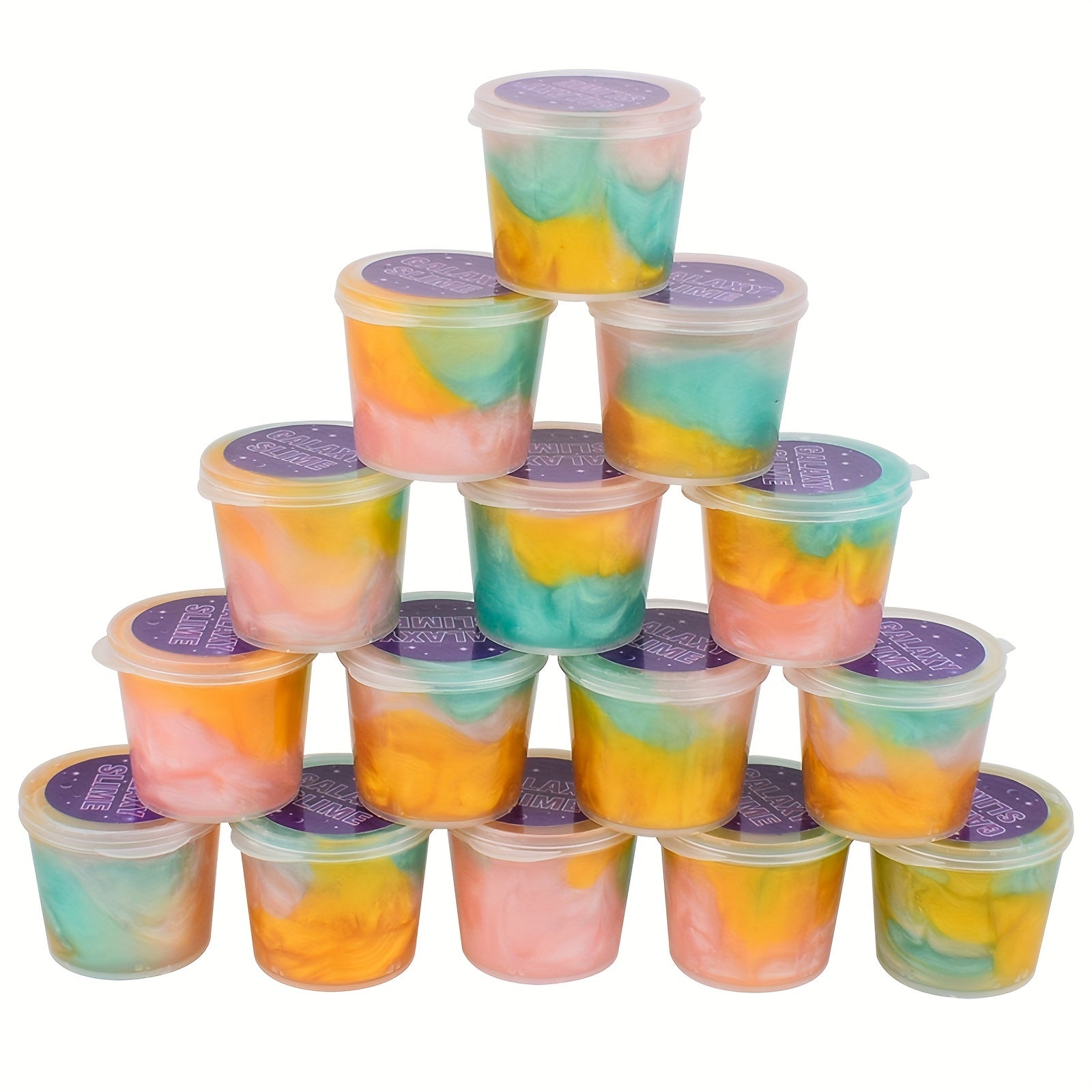 Tricolor Galaxy Slime Pack Non Sticky Putty Toy Slime For Boys Girls