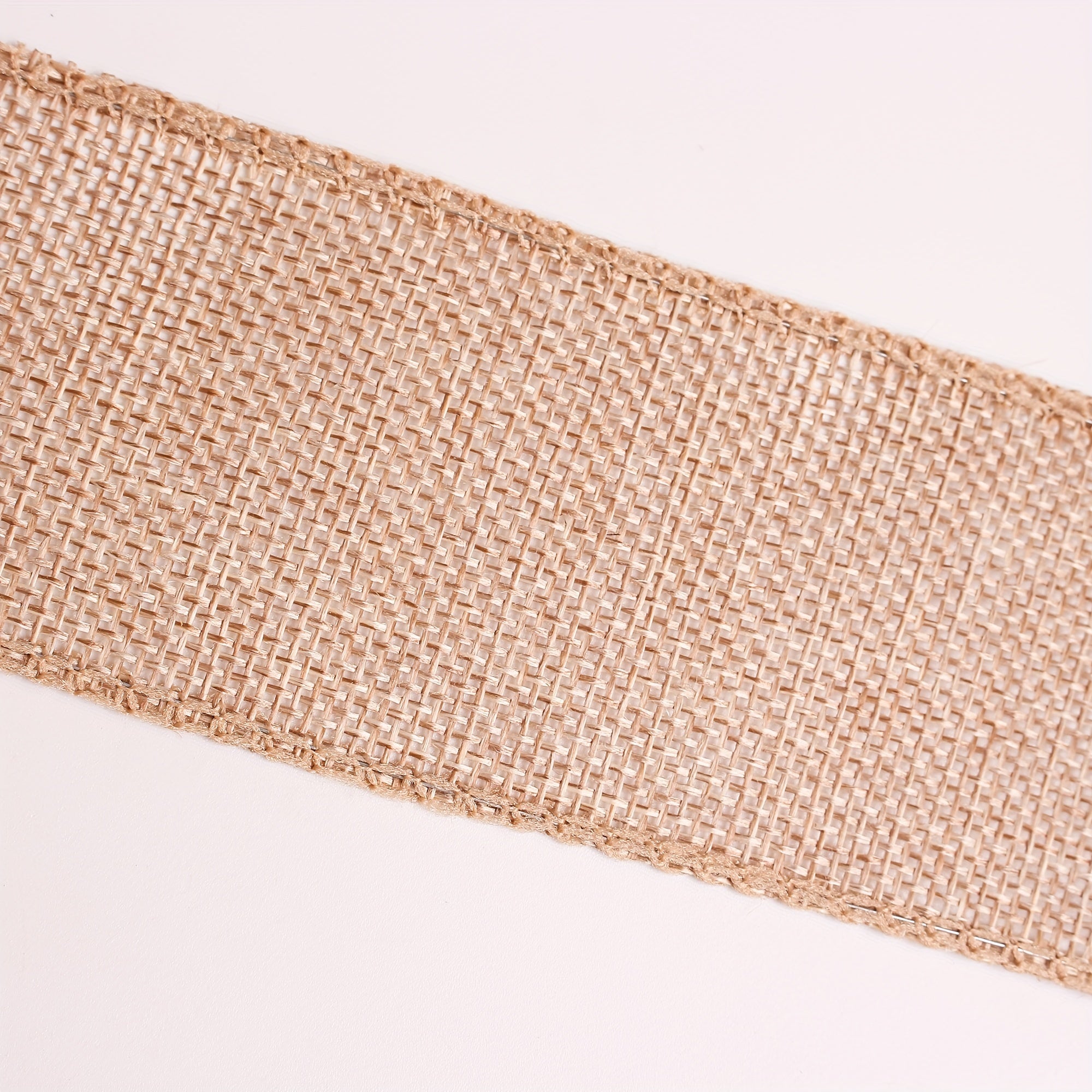 DIY Christmas Ribbon Hemp Iron Wire Edge Webbing 1.96ft