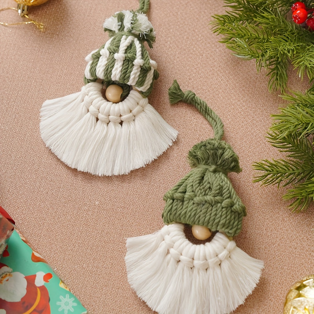 DIY Macrame Christmas Gnomes Santa Claus Kit - Christmas Tree Decor
