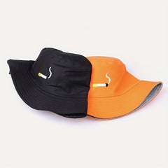 Cigarette Embroidery Bucket Hat Men's Street Basin Hat
