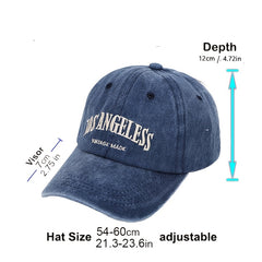Washed & Embroidered Old Letters Men's Baseball Cap
