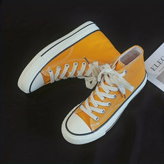 Women's High Top Canvas Shoes Classic Lace Up Skate Shoes
