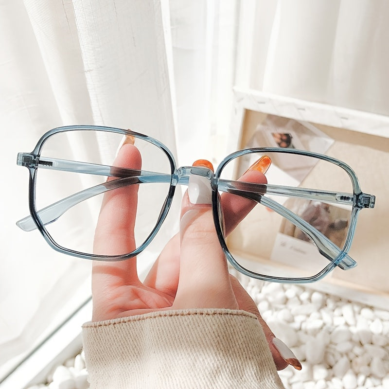 Oversized Light Blocking Glasses Clear Lens Eyeglasses Frame
