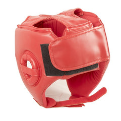 Red PU Leather Boxing Helmet for Sparring