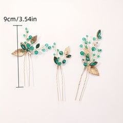 Crystal Jewelry Hairpin U shaped Ponytail Holder Hair Accessories