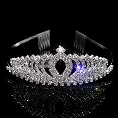 Rhinestone Queen Crown Tiara Headband Bridal Wedding Hair Accessory