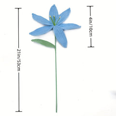 Creative Wool Crochet Flower Knitting Lily Gift Handicrafts Home Decor