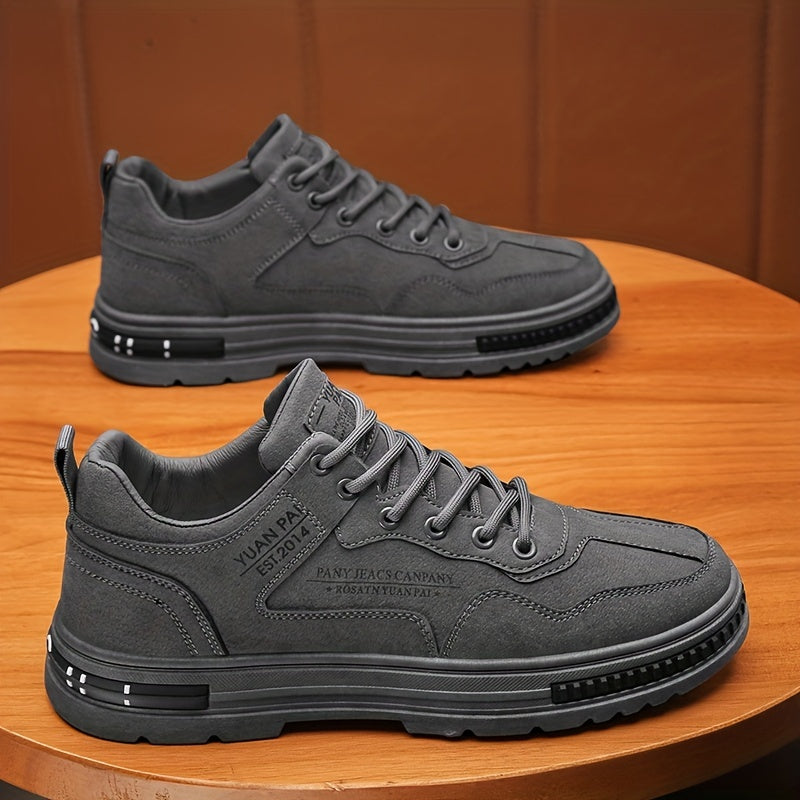 Men's Lace-up Work Sneakers with Good Grip