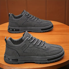 Men's Lace-up Work Sneakers with Good Grip