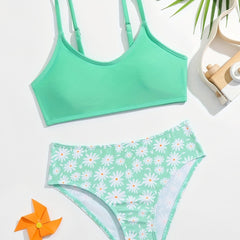 Girls Floral Cami Bikini Set