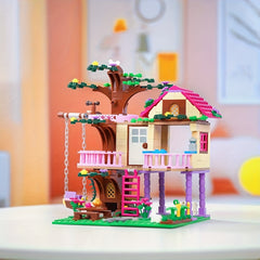 Creative Swing Villa Dream Friendship Tree House Building Block Model