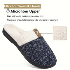 Men's Cozy Plush Slippers Comfy Warm Home Shoes for Winter