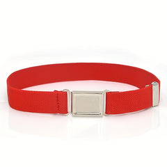 Kids Elastic Solid Pants Belt Adjustable Length Belt