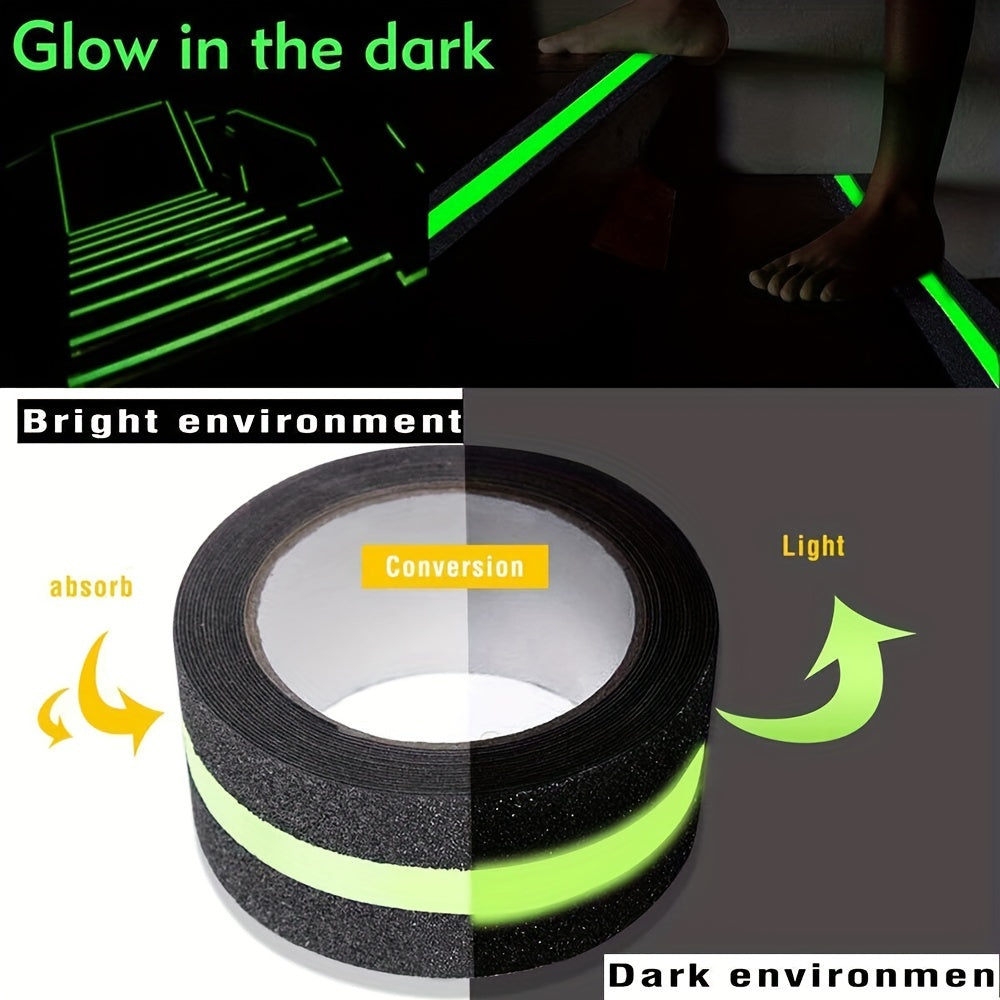 1pc Glow In Dark Heavy Duty Anti Slip Tape 5.08cm x 5.03m Waterproof