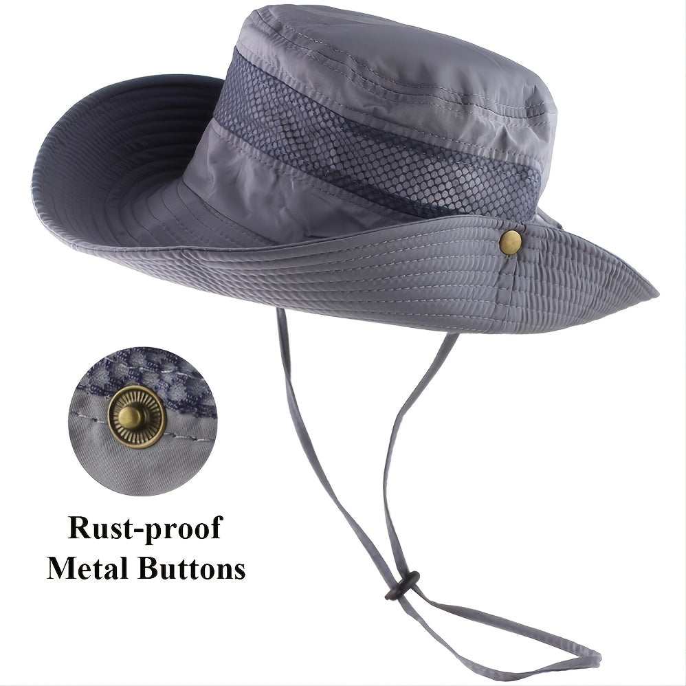 Stay & Protected Fisherman Hat Wide Brim Mesh Breathable for Outdoor Activities