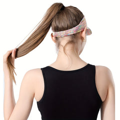 Striped Ponytail Visor Hat UV Protection Sports Sun Hat