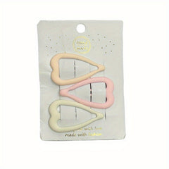 3pcs Y2k Gradient Pink Hairpin Heart and Star Hair Clips for Girls
