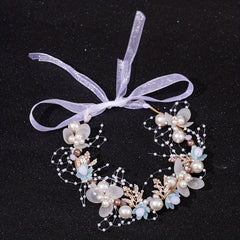 Floral Pearl Bridal Headband Wedding Hair Accessory