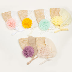 Baby Lace Breathable Sun Hat - Knitted Straw Hat for Newborns