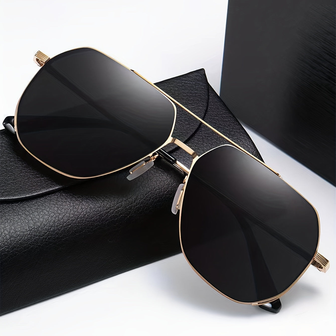 Photochromic Double Bridge Aviator Sunglasses for Men Women UV400