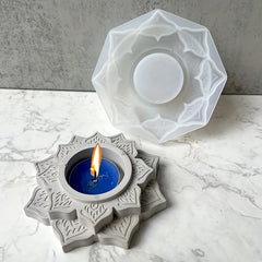 Retro Candlestick Silicone Mold DIY Irregular Flower Storage Mold