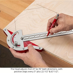 Woodworking Edge Measuring Ruler Protractor T square Woodworking Edge Ruler