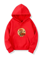 Skeleton Pumpkin Halloween Pattern Hoodie Sweatshirt for Girls