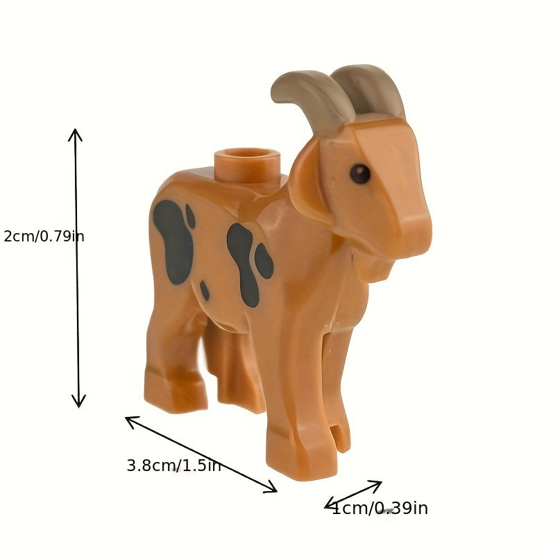 Wild Fun Goat MOC Desktop Ornament Building Block Set