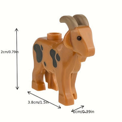 Wild Fun Goat MOC Desktop Ornament Building Block Set