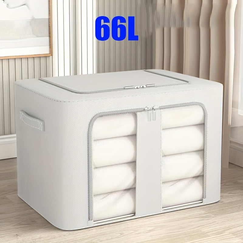 Wardrobe Storage Box Oxford Cloth Foldable Storage Box With Metal Rack