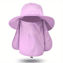 Men's Mesh Bucket Hat with Neck Flap for Summer Outdoor