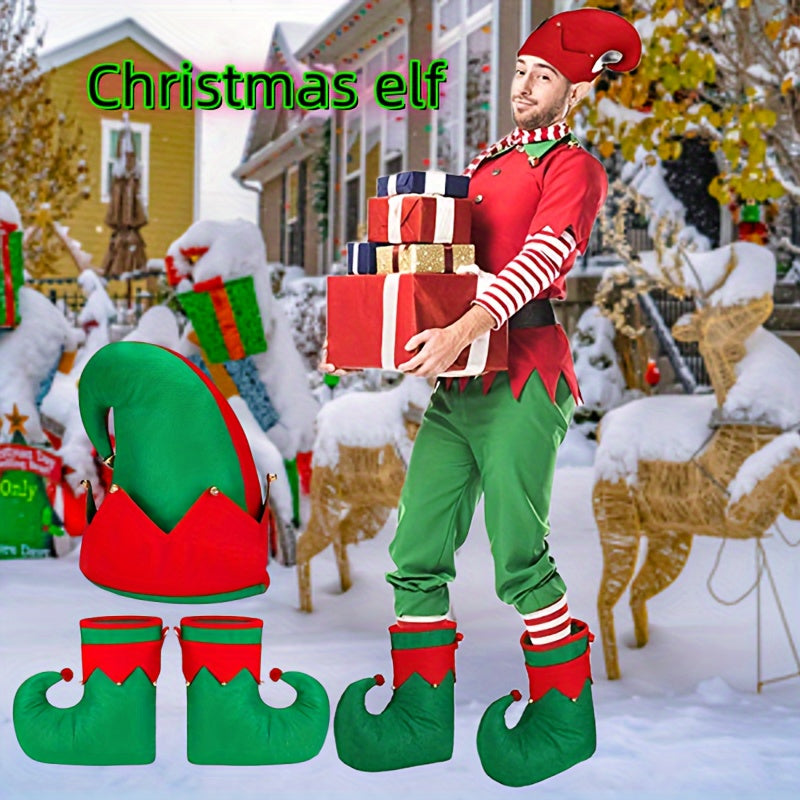 Christmas Elf Decorative Clothing Xmas Elf Hat Shoes