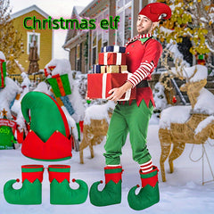 Christmas Elf Decorative Clothing Xmas Elf Hat Shoes