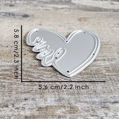 Metal Stencil Heart Love Word Die Cuts DIY Scrapbooking
