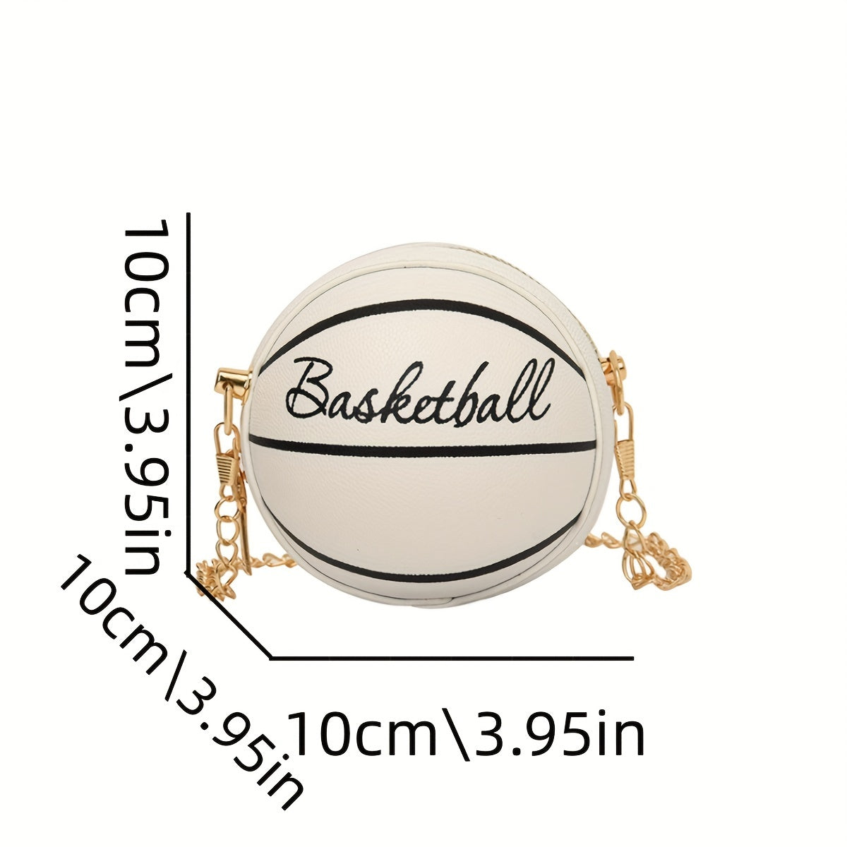 Small Basketball Ball Bag Zipper Crossbody Bag Women's Coin Purse