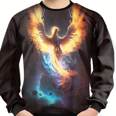 Teens Holy Phoenix 3D Print Sweatshirt Kids Casual Pullover