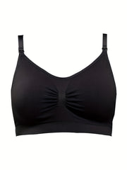 Sports Bra Women's Plus Solid Ribbed