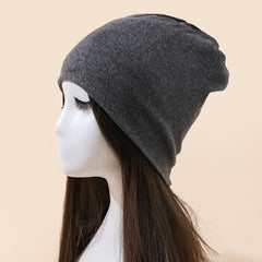 Soft Fleece Skull Cap for Men Winter Warm Cuffed Beanie Hat