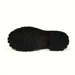 Women's Thick Sole Thermal Mid Calf Boots Chunky Heeled Winter Booties
