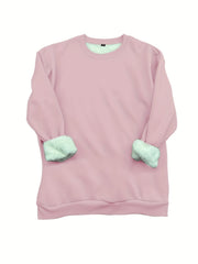 Women's Plus Liner Fleece Sweatshirt & Joggers Set