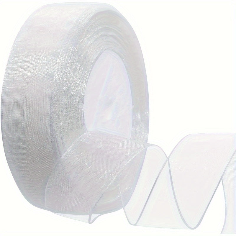 72 Meter Transparent Organza Ribbon For Gift Packaging and Party Decoration