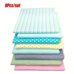 8pcs Multicolor Patchwork Fabric Sewing Quilting Material Floral Printed