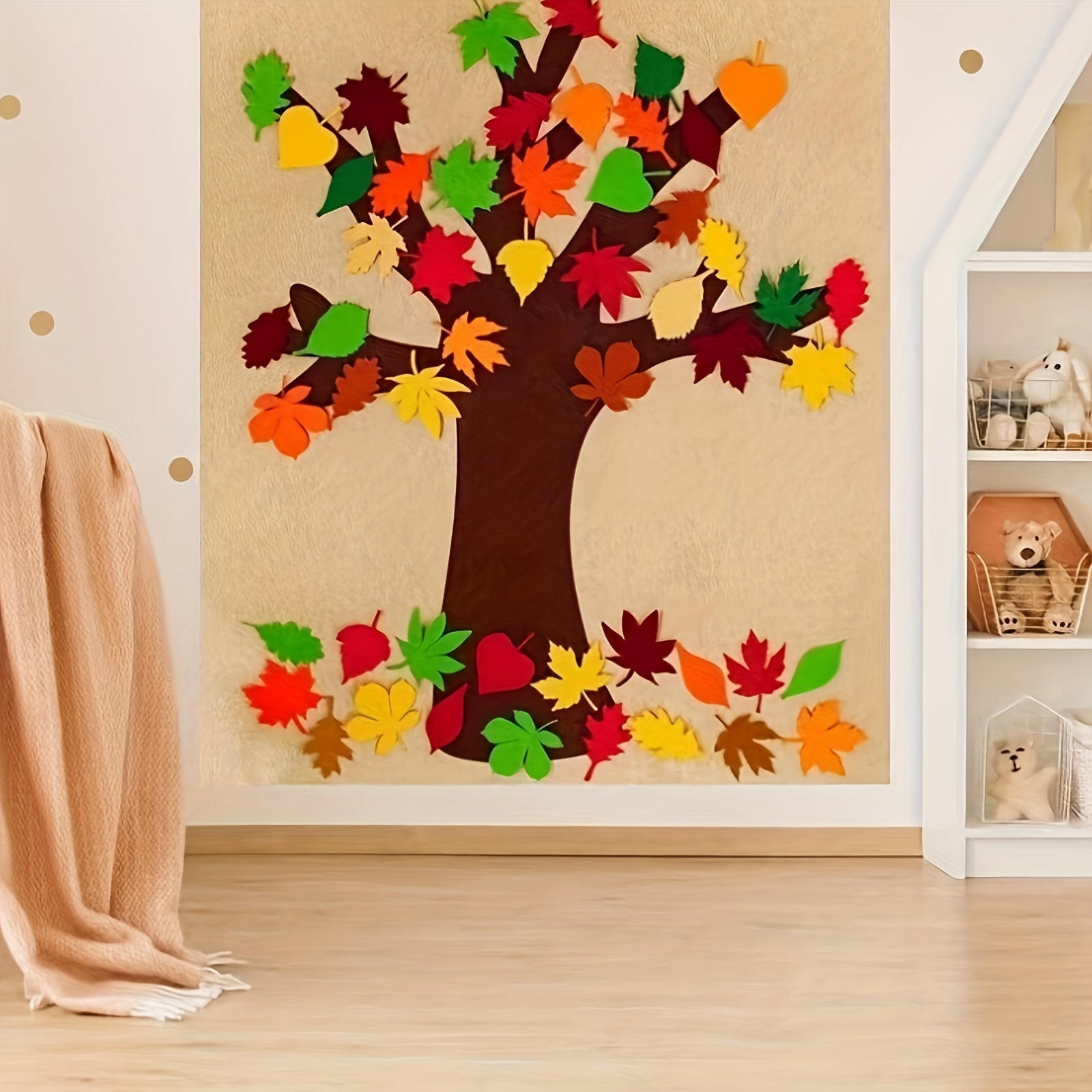 20pcs Removable Autumn Leaves Decoration Thank You Tree Craft