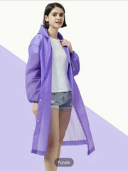 Waterproof Hooded Rain Poncho for Outdoor Activities
