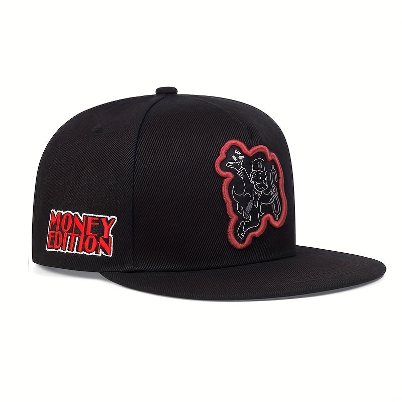 Men's High Flat Brim Baseball Cap Snapback Cap