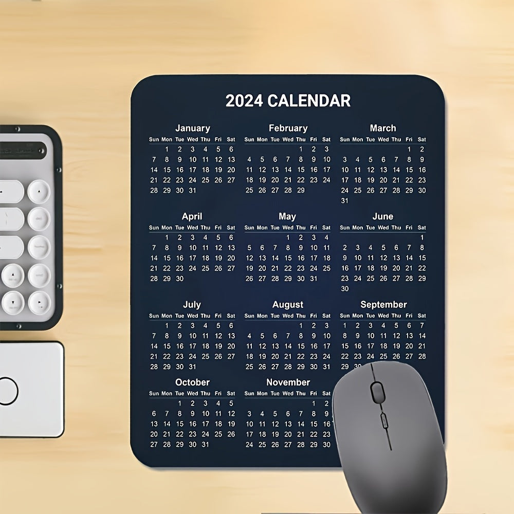 HD Calendar Mouse Pad Non-slip Rubber Mouse Mat