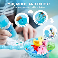 Magic Water Elf Set DIY Toy Educational Game with 12 Bottles & Molds